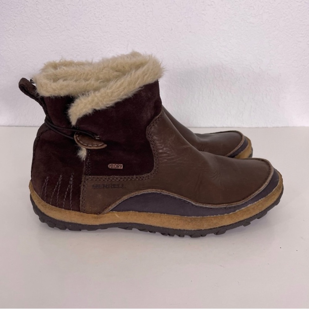 Merrell Brown Leather Fur Lined Winter Boots